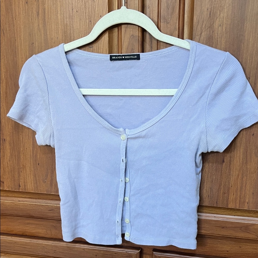 Brandy Melville Lavender button top